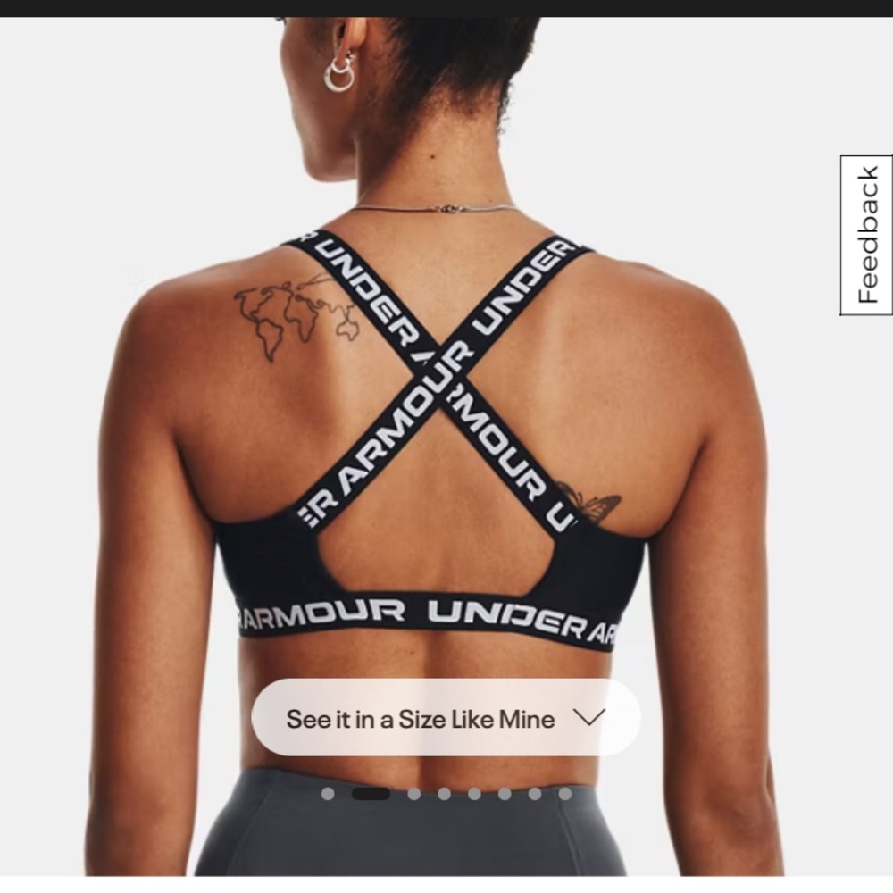 Under Armour Crossback Strappy Low Bra New! - Picture 2 of 10
